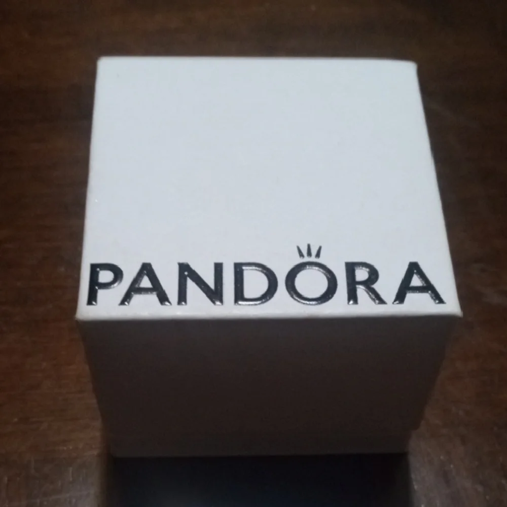 Pandora Gold and White Stud Earrings - Picture 4 of 5